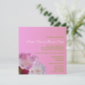 ピンクかわいらしのシャクナゲ結婚の花 招待状 (スタンド正面)