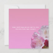 ピンクかわいらしのシャクナゲ結婚の花 招待状 (裏面)