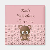 ピンクかわいらしのシャワーでマグネットを好む – カスタマイズ マグネット (正面)