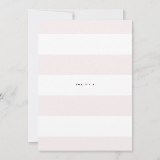 ピンクかわいらしのスクリプトの仮想シャワー |ブライダルシャワー 招待状 (裏面)