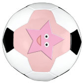 ピンクかわいらしのスターサッカーボール サッカーボール (回転)