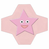 ピンクかわいらしのスターサッカーボール サッカーボール (フラット)