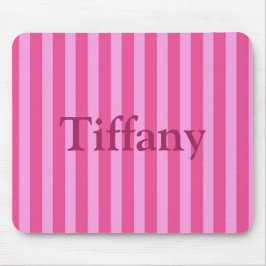 ピンクかわいらしのストライプ マウスパッド