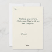 ピンクかわいらしのスパークルクリスマスカスタム写真 シーズンカード (裏面)