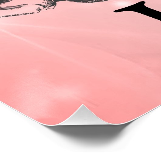 ピンクかわいらしのスパークルハッピー30歳の誕生日 ポスター (コーナー)