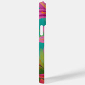 ピンクかわいらしのタイガーリリー油絵モノグラムの画 Case-Mate iPhoneケース (裏面 / 右)