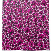 ピンクかわいらしのダイヤモンド模様シャワーカーテン シャワーカーテン (正面)