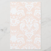 ピンクかわいらしのダマスクと暖かい 便箋 (裏面)