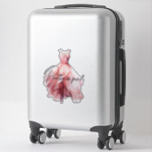 ピンクかわいらしのドレスで シール (スーツケース)