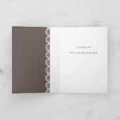 ピンクかわいらしのドレスは私の花の女の子？カード 招待状 (内部)