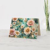 ピンクかわいらしのノートカード サンキューカード (正面)