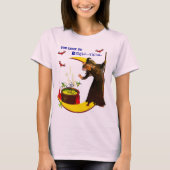 ピンクかわいらしのハロウィンシーズンTシャツで Tシャツ (正面)