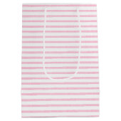 ピンクかわいらしのハンドドロー結婚ドレモン ミディアムペーパーバッグ (裏面)