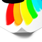 ピンクかわいらしのバパーソナライズされたスケットボールポスター ポスター (角)