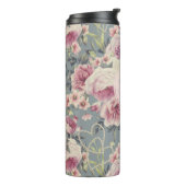 ピンクかわいらしのバラとパールハートモノグラム タンブラー (回転左)