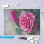 ピンクかわいらしのバラの切り離 薄葉紙 (クラフト)