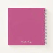 ピンクかわいらしのバラの名前カレン美しいフローラ ノートブック (裏面)