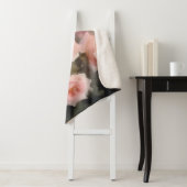 ピンクかわいらしのバラの水の色絵画色 シェルパブランケット (インサイチュ)