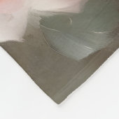 ピンクかわいらしのバラの水の色絵画色 フリースブランケット (角)