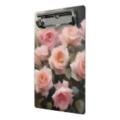 ピンクかわいらしのバラの水の色絵画色 ミニクリップボード (アングル2)