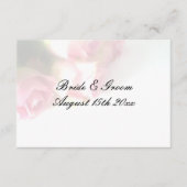 ピンクかわいらしのバラの花の背結婚景 エンクロージャーカード (正面)