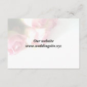 ピンクかわいらしのバラの花の背結婚景 エンクロージャーカード (裏面)