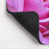 ピンクかわいらしのバラ写真 マウスパッド (コーナー)