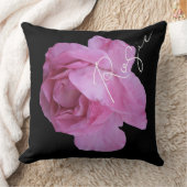 ピンクかわいらしのバラ名ロージーのカスタマイズ可能なbohoかわいい クッション (ブランケット)