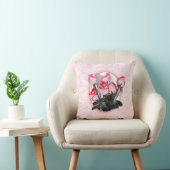 ピンクかわいらしのバラ クッション (椅子)