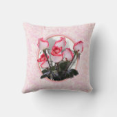 ピンクかわいらしのバラ クッション (裏面)