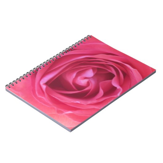 ピンクかわいらしのバラ ノートブック (左側)