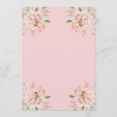 ピンクかわいらしのバラ |ブライダルシャワービンゴゲームカード アドバイスカード (裏面)