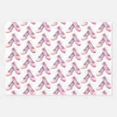 ピンクかわいらしのバレエ服で ラッピングペーパーシート (正面3)