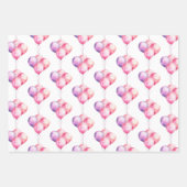 ピンクかわいらしのバレエ服で ラッピングペーパーシート (正面2)