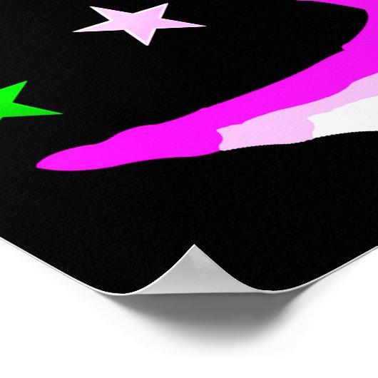 ピンクかわいらしのパーソナライズされたチアリーティングポスター ポスター (角)