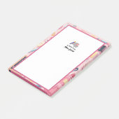 ピンクかわいらしのパーソナライズされた先生 ポストイット (アングル)