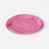 ピンクかわいらしのパーソナライズされた紙プレート ペーパープレート (アングル)