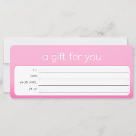 ピンクかわいらしのビジネスロゴ小売商品券