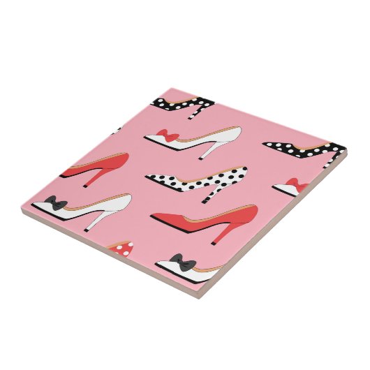 ピンクかわいらしのファッションヒール タイル (側面)