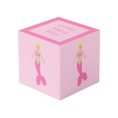 ピンクかわいらしのファンタジーマーメイドカスタムフォトアップロード フォトキューブ (裏面アングル)