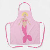 ピンクかわいらしのファンタジー人魚 エプロン (正面)