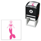 ピンクかわいらしのファンタジー人魚 セルフインキングスタンプ (インサイチュ)