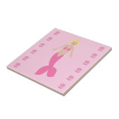ピンクかわいらしのファンタジー人魚 タイル (側面)