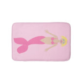 ピンクかわいらしのファンタジー人魚 バスマット (正面)