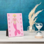 ピンクかわいらしのファンタジー人魚 フォトプラーク (側面)