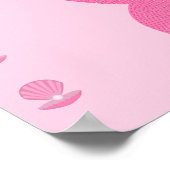 ピンクかわいらしのファンタジー人魚 ポスター (角)