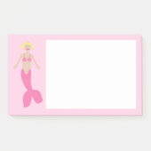 ピンクかわいらしのファンタジー人魚 ポストイット (正面)