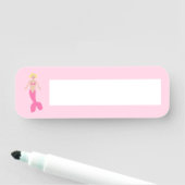 ピンクかわいらしのファンタジー人魚 名札 (インサイチュ)