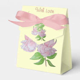 ピンクかわいらしのフキヤの花と葉フローラ フェイバーボックス