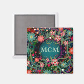 ピンクかわいらしのフローラお洒落ドラゴンフライ マグネット (正面/裏面)